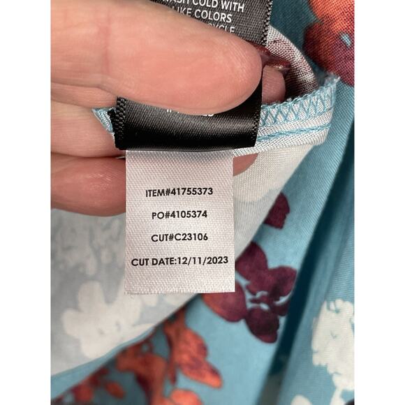 Torrid Babydoll Belinda Floral Still Water Squar Neck Tank Top Size 00 - Picture 8 of 8